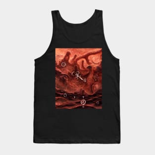 Alien Arcane Aesthic AiArt Red Runes 1 Tank Top